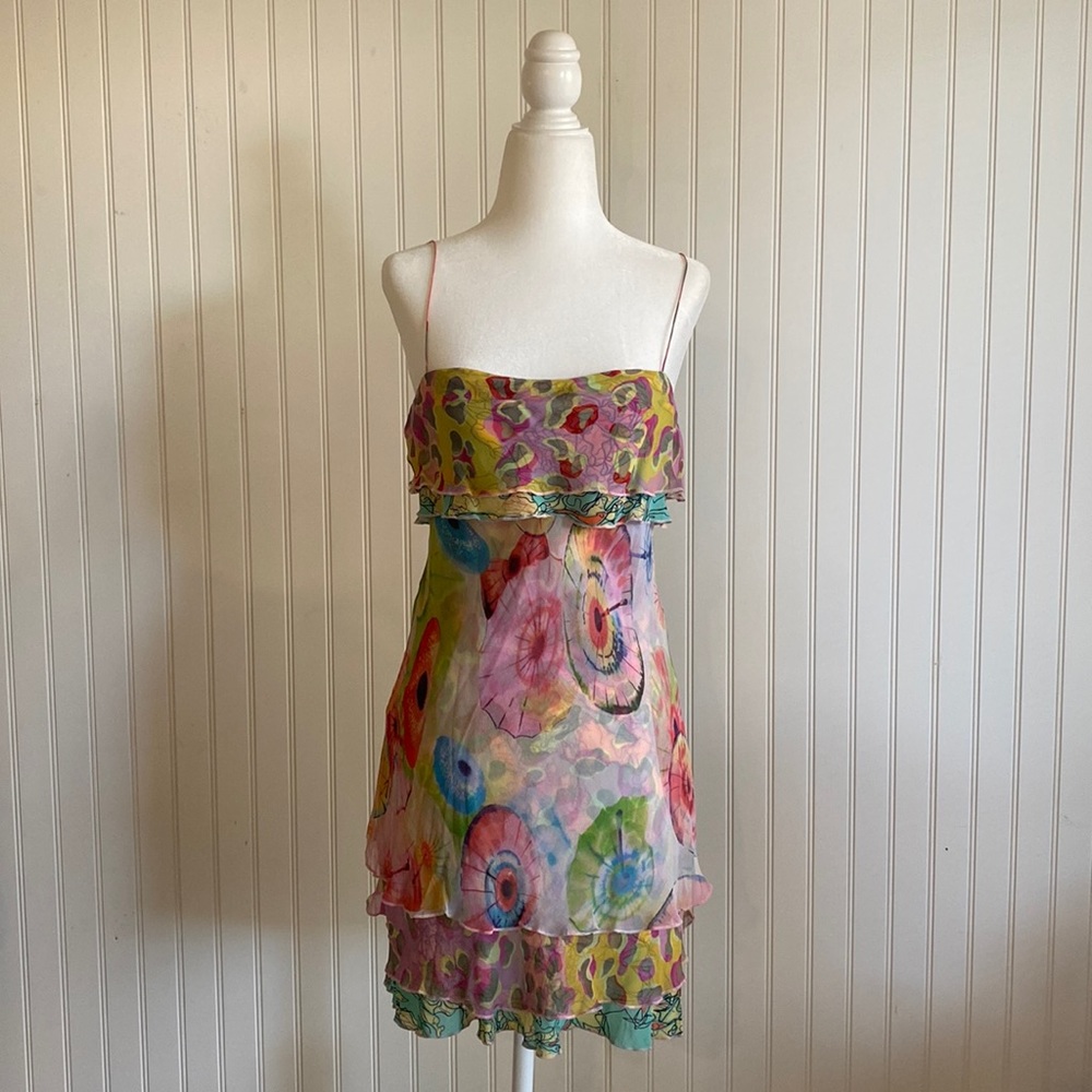 Vintage Diane Von Furstenberg Holliann Pastel Floral Dress